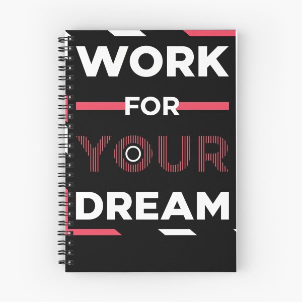 Item preview, Work for your dream. black t shirt design. designed and sold by RetroAisthetic.