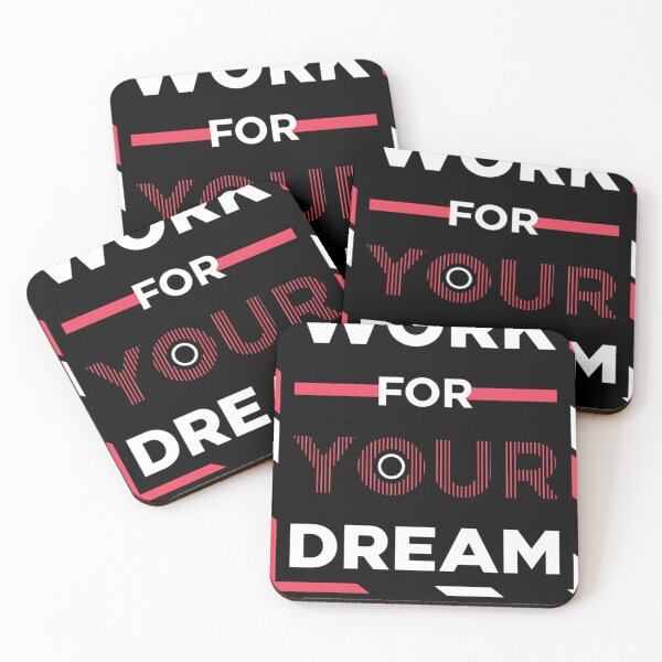 Item preview, Work for your dream. black t shirt design. designed and sold by RetroAisthetic.