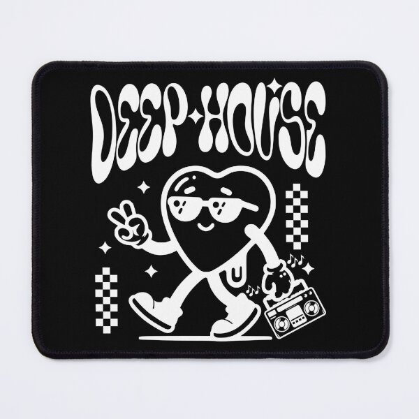 Item preview, DEEP HOUSE - Heart Boombox Guy (White) designed and sold by Discothreadz.