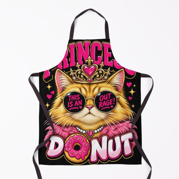 Item preview, Sassy Cat Princess Donut Funny Graphic Tee designed and sold by Retro Rascals Co..