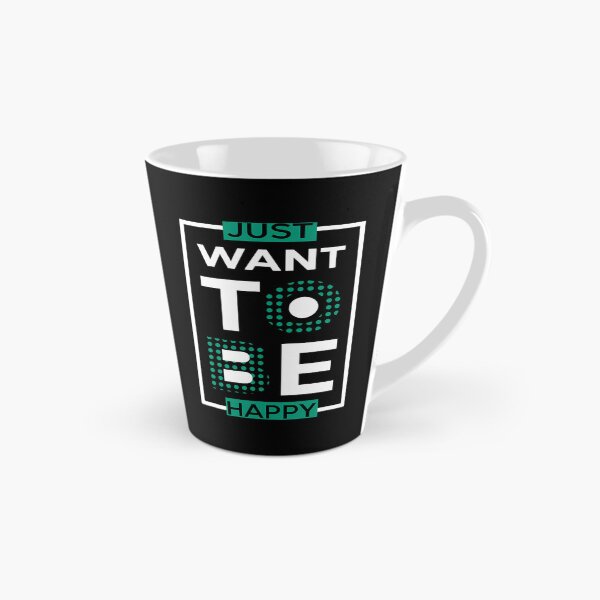 Item preview, Just want to be happy Black t shirt design designed and sold by RetroAisthetic.