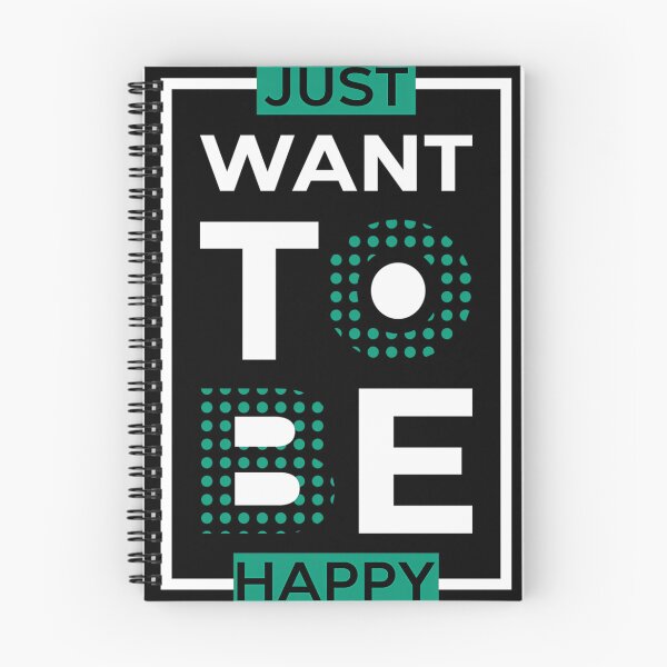 Item preview, Just want to be happy Black t shirt design designed and sold by RetroAisthetic.