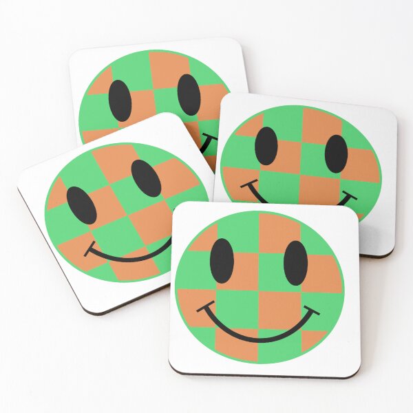 Item preview, Green and Orange Smiley designed and sold by Medusa's Revenge Art.