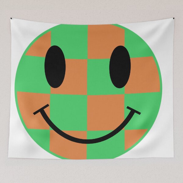 Item preview, Green and Orange Smiley designed and sold by Medusa's Revenge Art.