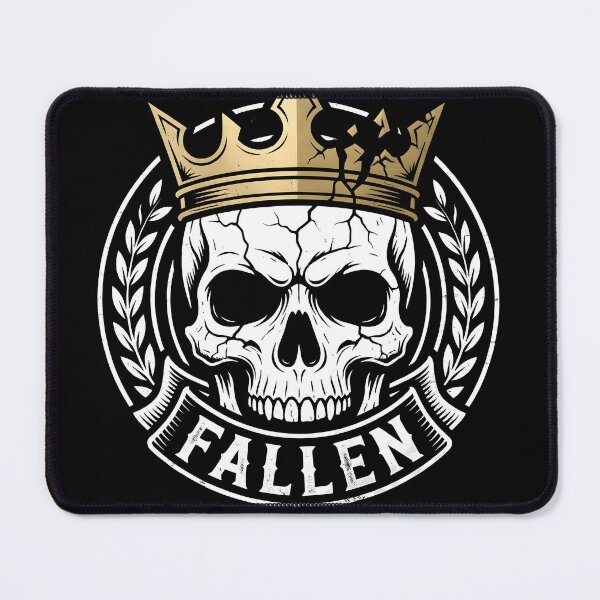 Item preview, Cracked Skull Wearing Broken Gold Crown with Fallen Banner designed and sold by MisteryDesigner.