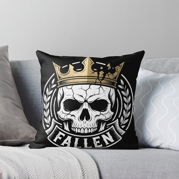 Item preview, Cracked Skull Wearing Broken Gold Crown with Fallen Banner designed and sold by MisteryDesigner.