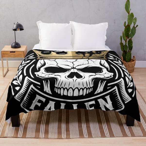 Item preview, Cracked Skull Wearing Broken Gold Crown with Fallen Banner designed and sold by MisteryDesigner.