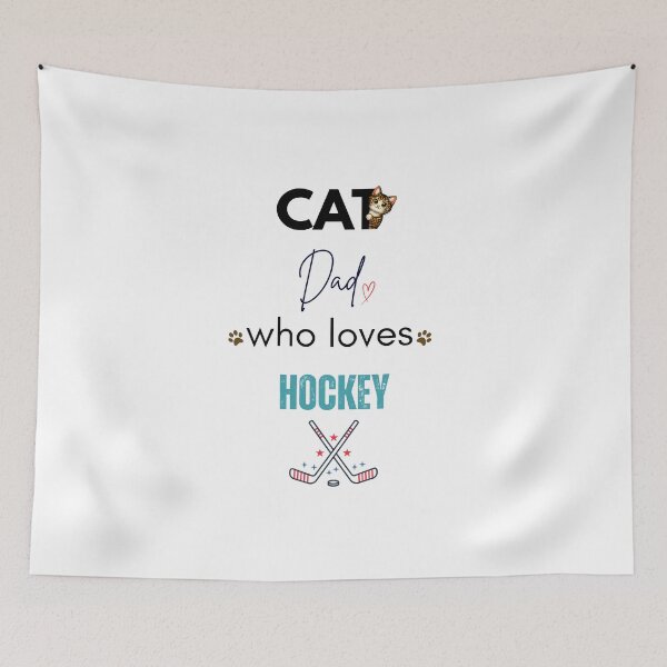 Item preview, Cat Dad Who Loves Hockey designed and sold by PawFitt.