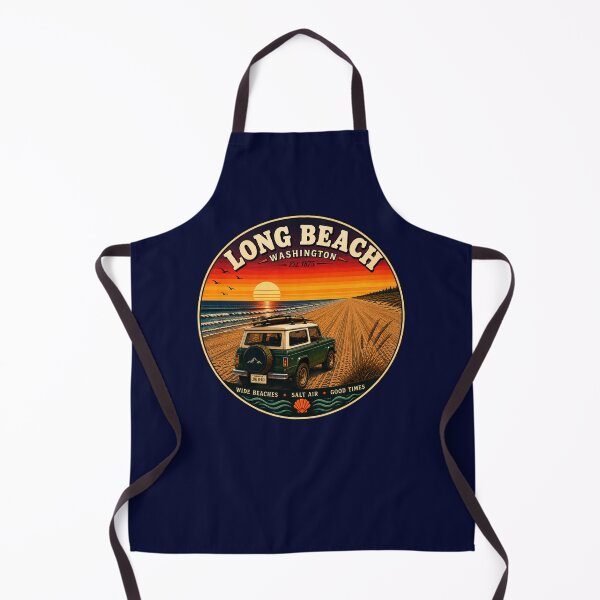 Item preview, Long Beach Washington Vintage Retro Beach Design designed and sold by Swanny's Custom T-shirt and Gift Designs.