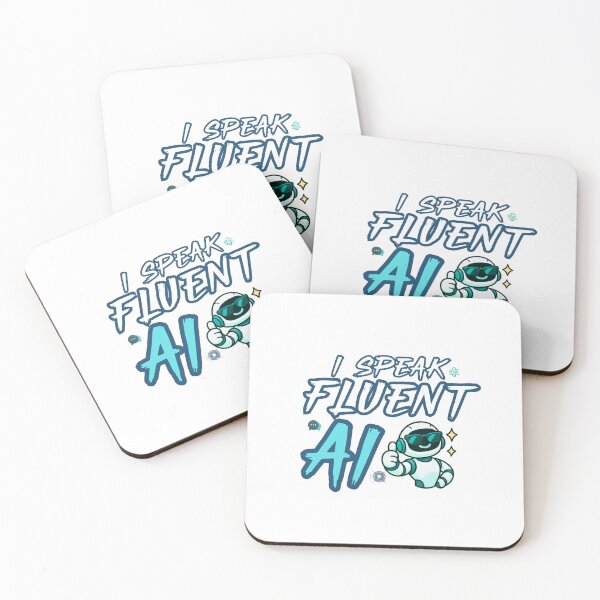 Item preview, I speak fluent AI, Cute AI Robot Sticker designed and sold by Shambusiness.