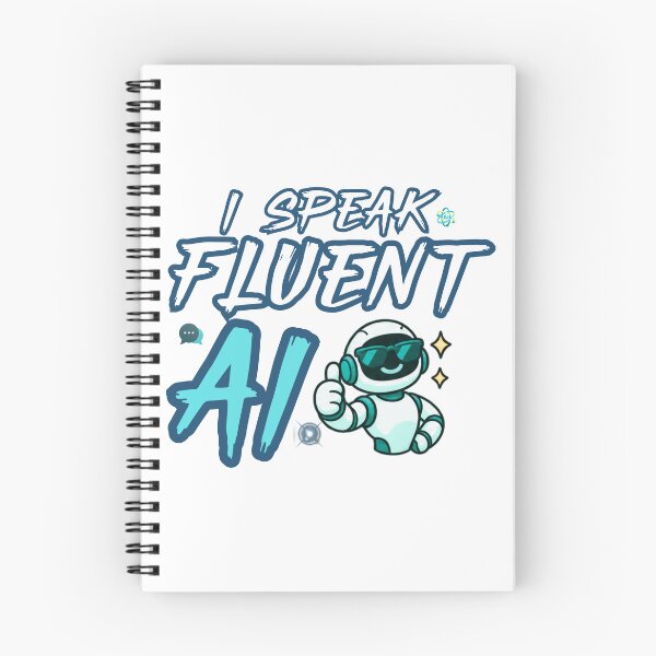 Item preview, I speak fluent AI, Cute AI Robot Sticker designed and sold by Shambusiness.