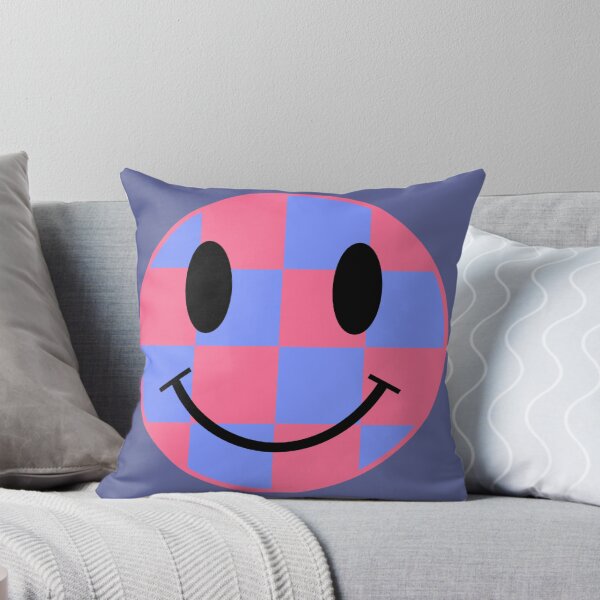 Item preview, Pink and Periwinkle Smiley designed and sold by Medusa's Revenge Art.