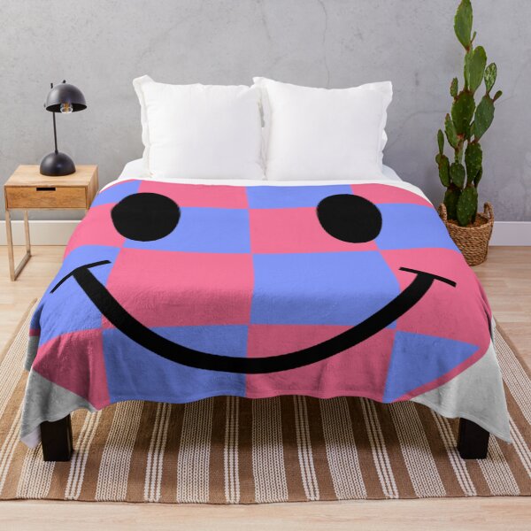 Item preview, Pink and Periwinkle Smiley designed and sold by Medusa's Revenge Art.