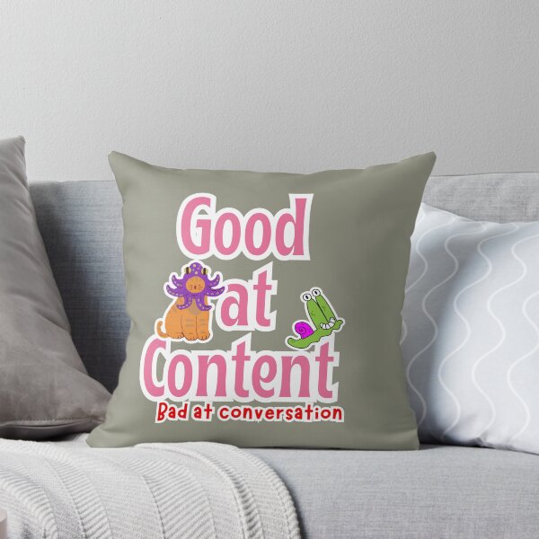 Item preview, Good at Content Bad at Conversation - Funny Introvert Content Creator Quote designed and sold by Spicey Sprinkle.