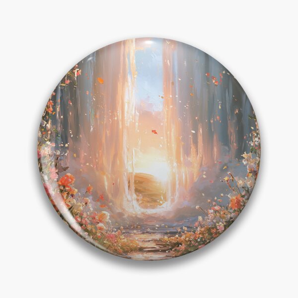 Item preview, Ethereal Light Portal Through Floral Archway Digital Painting designed and sold by D Digital Art.