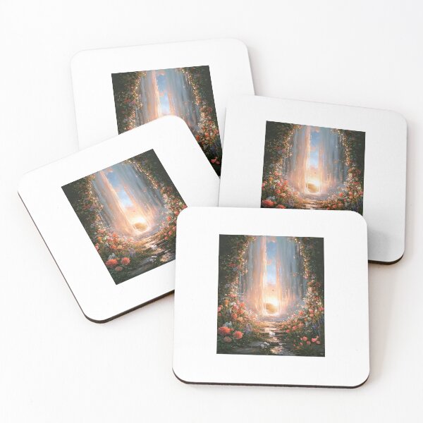 Item preview, Ethereal Light Portal Through Floral Archway Digital Painting designed and sold by D Digital Art.