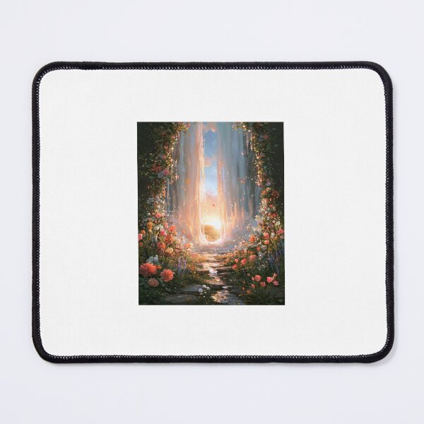 Item preview, Ethereal Light Portal Through Floral Archway Digital Painting designed and sold by BigD shop.
