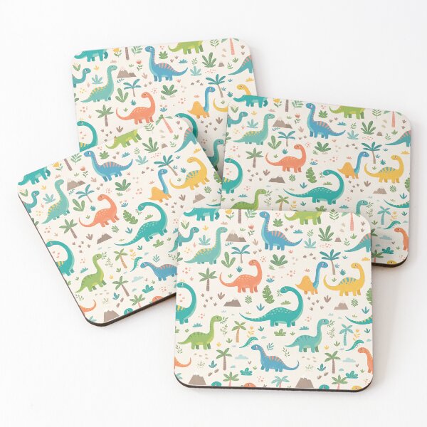 Item preview, Cute Colorful Dinosaurs Seamless Pattern - Little Dino Lovers by MNS designed and sold by ashenlocs.
