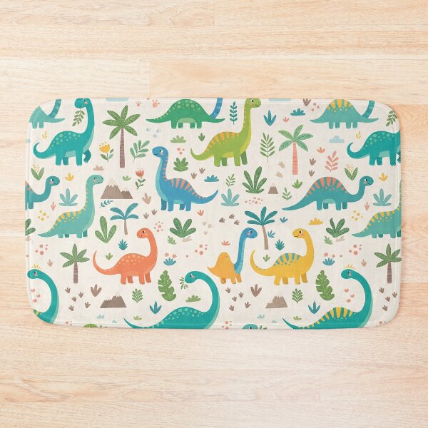 Item preview, Cute Colorful Dinosaurs Seamless Pattern - Little Dino Lovers by MNS designed and sold by ashenlocs.
