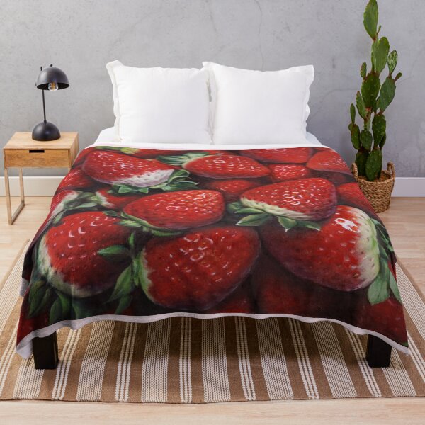 Item preview, Vibrant Red Strawberries Harvest - Realistic Fruit Fine Art designed and sold by HaedamArt.