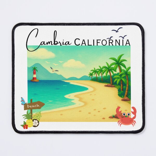 Item preview, Cambria California Beach Sunset Lighthouse Palm Trees designed and sold by DonnaRaine.