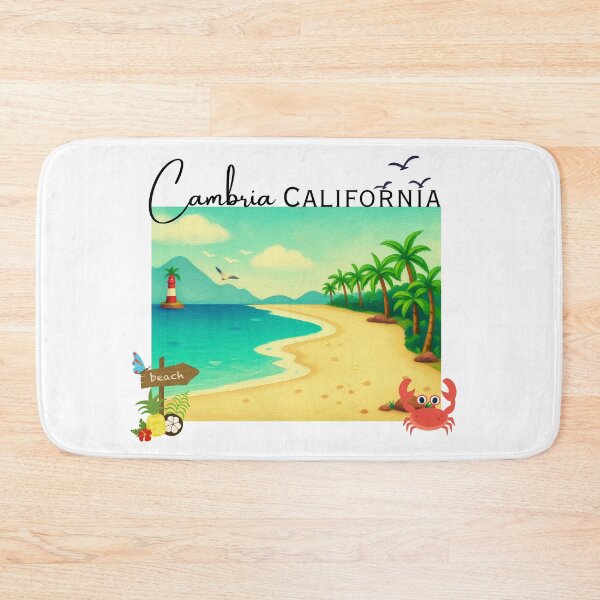 Item preview, Cambria California Beach Sunset Lighthouse Palm Trees designed and sold by DonnaRaine.