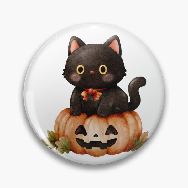 Item preview, Black Cat on Halloween Pumpkin  designed and sold by Tokki Treats .