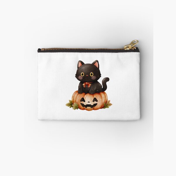 Item preview, Black Cat on Halloween Pumpkin  designed and sold by mmkn.art.