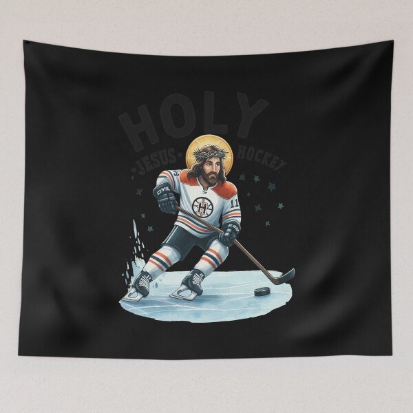 Item preview, Holy Jesus Hockey Savior designed and sold by Eowcat.