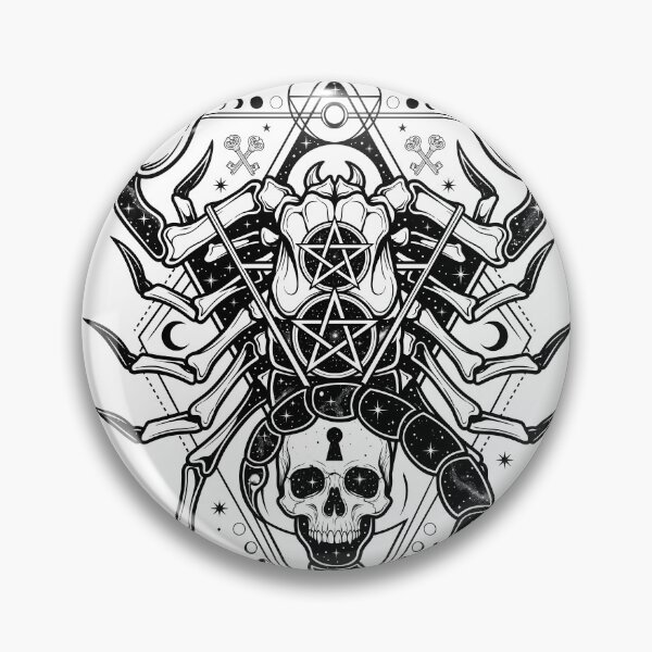 Item preview, Celestial Bone Scorpion with Skull Keyhole and Pentagram Sacred Geometry designed and sold by MisteryDesigner.