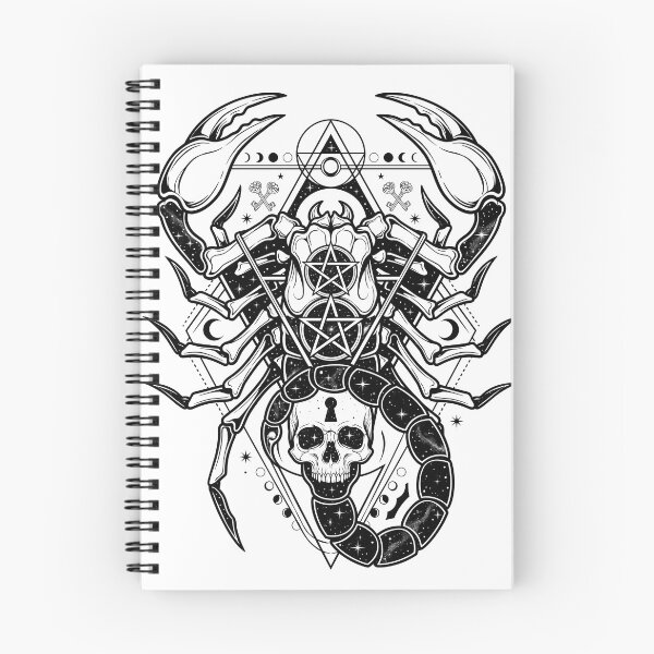 Item preview, Celestial Bone Scorpion with Skull Keyhole and Pentagram Sacred Geometry designed and sold by MisteryDesigner.