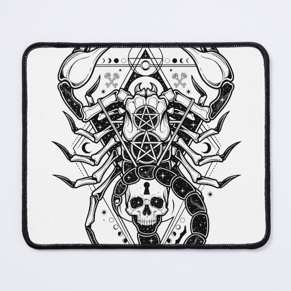 Item preview, Celestial Bone Scorpion with Skull Keyhole and Pentagram Sacred Geometry designed and sold by MisteryDesigner.