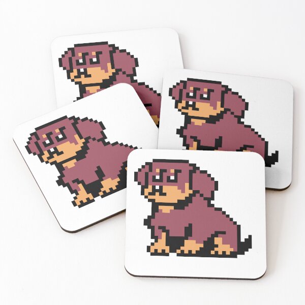 Item preview, Retro Pixel Art Dog Character with Mustache and Glasses designed and sold by SALAHARTICT1.