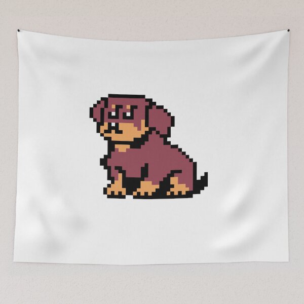 Item preview, Retro Pixel Art Dog Character with Mustache and Glasses designed and sold by SALAHARTICT1.
