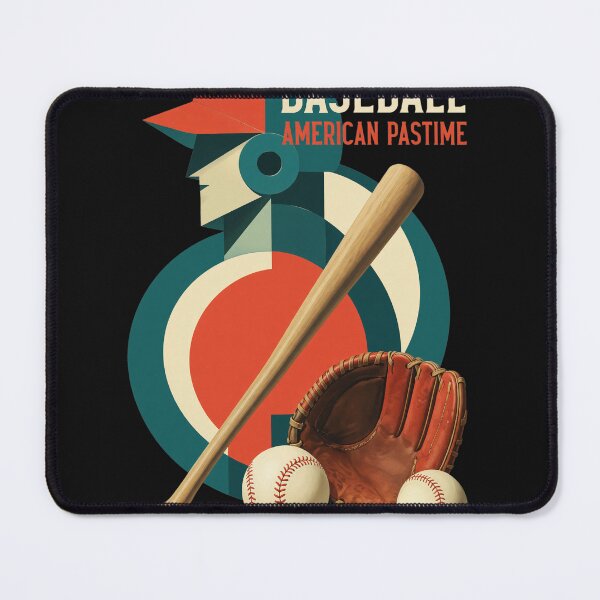 Item preview, Geometric Baseball Player Abstract Vintage Art designed and sold by Eowcat.