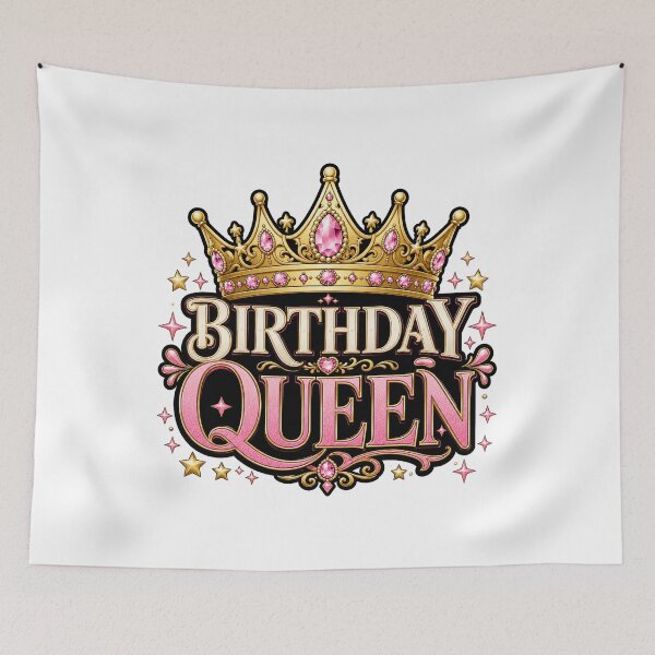 Item preview, Glamorous Pink Birthday Queen Crown designed and sold by donndostudio.