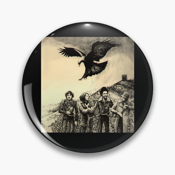 Item preview, Eagle Soaring Over Four Men Walking In Field designed and sold by Houcem1.