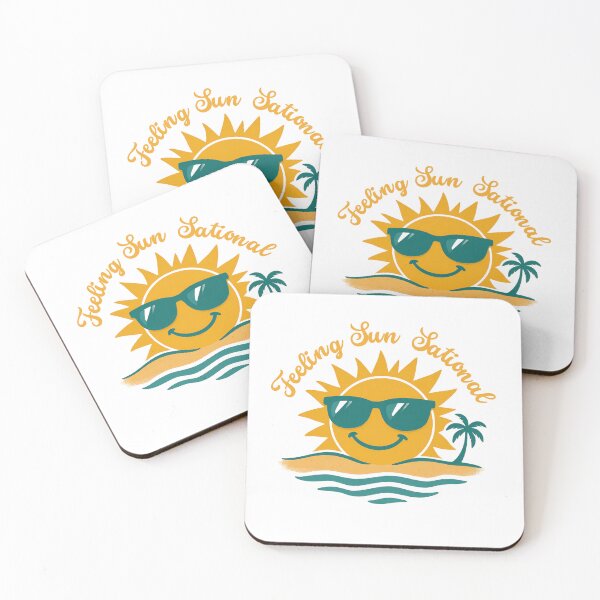 Item preview, “Feeling Sun-Sational” Quote: Cute Summer Sun With Sunglasses  designed and sold by MKTreasures.