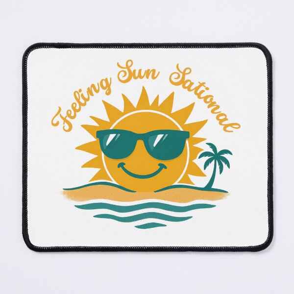 Item preview, “Feeling Sun-Sational” Quote: Cute Summer Sun With Sunglasses designed and sold by MKTreasures.