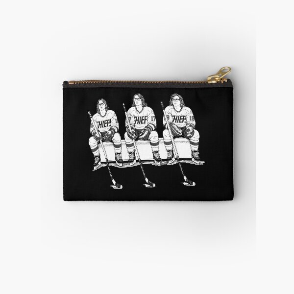Item preview, Vintage Hockey Trio Bench Illustration designed and sold by ChemiCrocheting.
