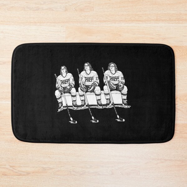 Item preview, Vintage Hockey Trio Bench Illustration designed and sold by ChemiCrocheting.