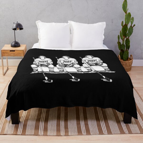 Item preview, Vintage Hockey Trio Bench Illustration designed and sold by ChemiCrocheting.