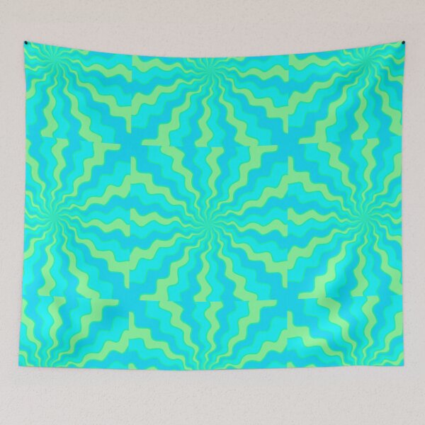 Item preview, Teal trippy zigzag designed and sold by Artistkhg.