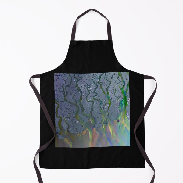 Item preview, Aerial Delta River Map Colorful designed and sold by lacnghia9645f.