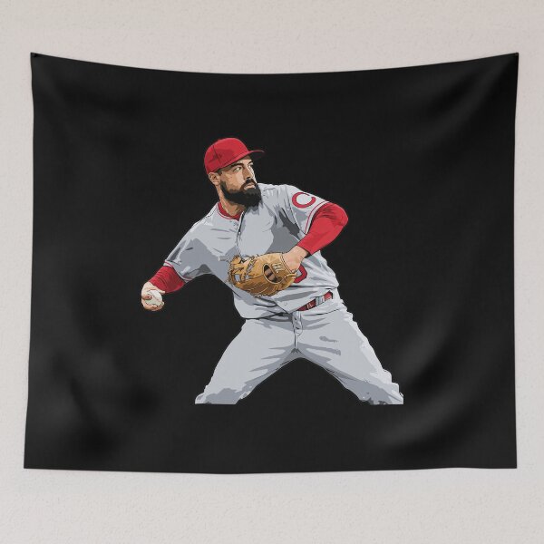 Item preview, Professional Baseball Pitcher Red Motion Art designed and sold by ChemiCrocheting.