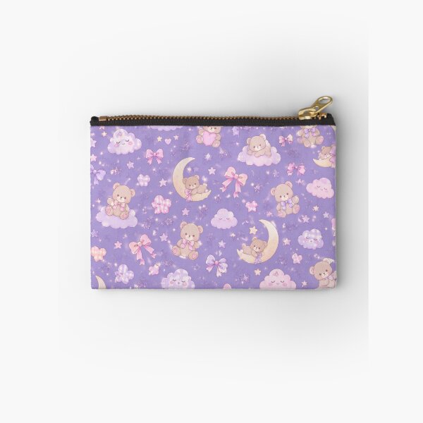 Item preview, Space Teddy Bear Pastel Lavender Kawaii Seamless Pattern designed and sold by Moonlight Studio.