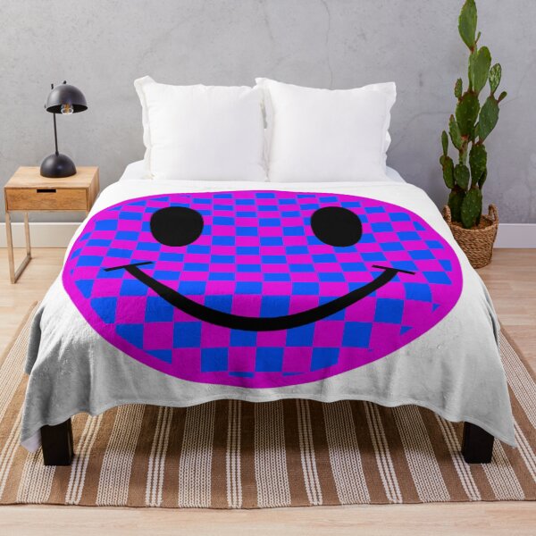 Item preview, Pink and Blue Smiley designed and sold by Medusa's Revenge Art.