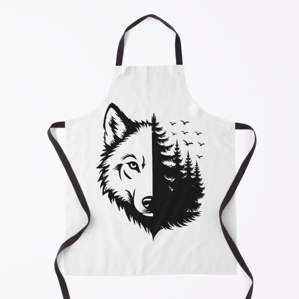 Item preview, Wolf and Forest Split – Black designed and sold by Shadow's Den.