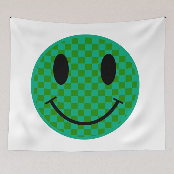 Item preview, Green and Teal Smiley designed and sold by Medusa's Revenge Art.