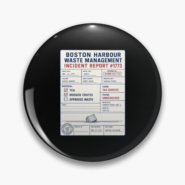 Item preview, Boston Harbour Waste Management Incident Report #1773 – Tea Party Funny History designed and sold by HROC.